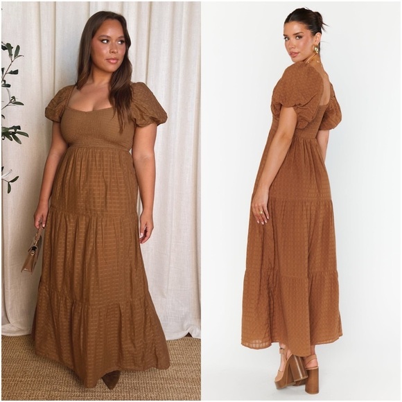 SHOW ME YOUR MUMU Joanna Maxi Dress In Brown - Picture 1 of 7